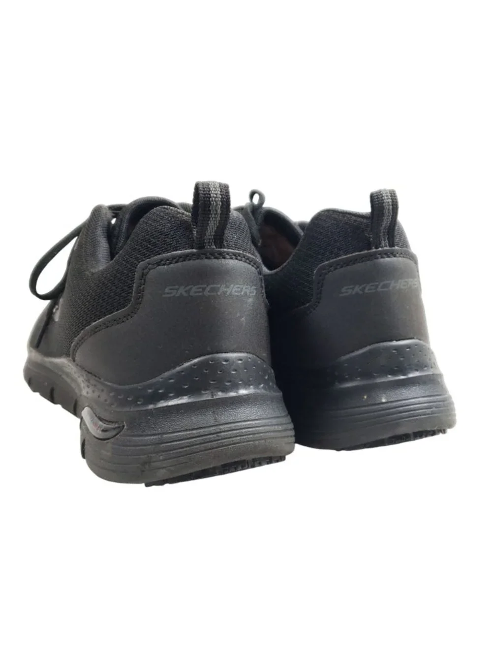 Skechers Mens Size 11 Black Lace-Up Slip-Resistant Work Shoes - Picture 4 of 9